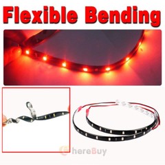 6~18PCS 12V 12″ 1FT 15SMD Flexible LED Strip Light Waterproof For Car Truck Boat