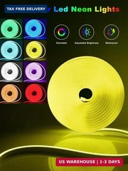 50FT RGB Neon Rope Lights Outdoor Waterproof LED Strip Lights with Remote