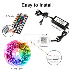 dalattin Led Lights for Bedroom 25ft RGB 5050 Strip 25 ft, Multicolor