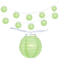 Fantado 4″ Light Lime Round Shaped Party String Lights by PaperLanternStore