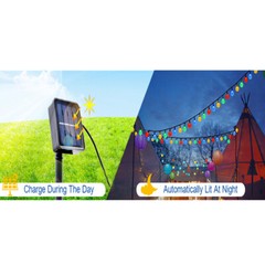 50 LED Solar String Lights Patio Party Yard Garden Wedding Waterproof Outdoor