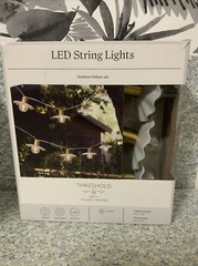 🛋️ Threshold LED Globe String Lighted 10ct Length Outdoor/indoor Clear White🆕