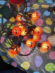 Glass Pumpkin 10String Lights Halloween Home Decoration Party Indoor Light