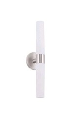 Kira Home Duo 21″ Modern Wall Sconce with Frosted Opal Glass Shades for Bathr OB