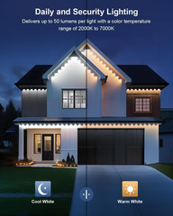 Permanent Outdoor Lights Pro,200Ft with 120 LED RGB IC Smart Eave Light for Outd