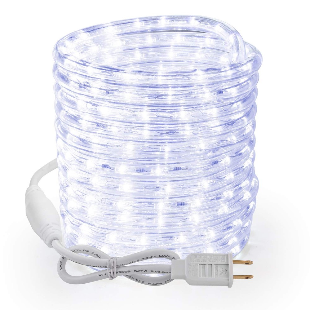 Brizled 18ft 216 LED Rope Lights, 120V ETL Listed Plugin Cool White