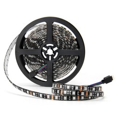 5M RGB LED Strip Light Waterproof Black PCB 5050 SMD Tape Rope String Light 12V