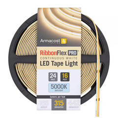 Ribbonflex Pro 24-Volt White COB 16.4 Ft. Cuttable Integrated LED Strip Light Ta
