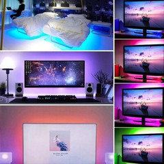 US 1 Pack 5V USB LED Strip Lights TV Back Light 5050 RGB Colour With Remote
