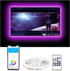 20ft Smart LED Strip Lights for Gaming & TV with App Control and Timer Functions