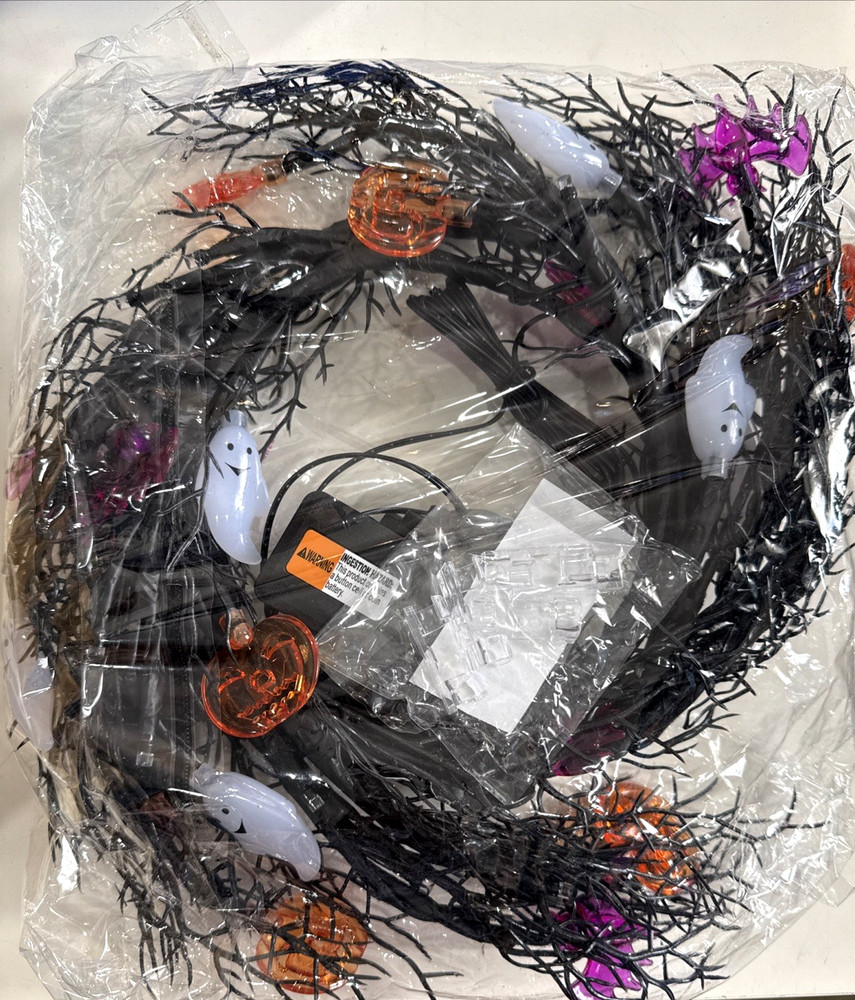 6 Ft 45 LED Halloween Willow Vine Twig Garland Decorations [8 Modes & Timer]