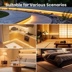 110V COB Neon LED Strip Lights Dimmer Flexible Light Indoor Outdoor Waterproof