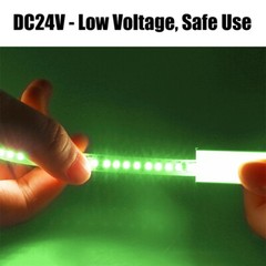 USA 24V Flexible Silicone COB LED Light Strip Waterproof for Home Floor Outdoor