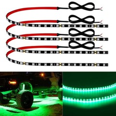 12V LED Light Strip for Cars – 24 Inch Waterproof Connectable – 4 Pack, RGB Ligh