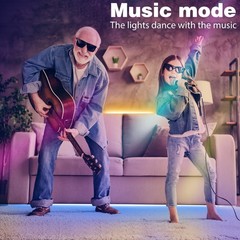 50FT RGB LED Strip Lights – Color Changing, Music Sync, Remote & App Control, DI