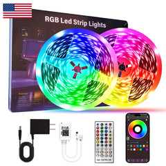 Hbowmdjia Led Lights For Bedroom 200 Ft 2 Rolls 100 Ft Remote And Application