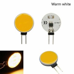 5pcs G4 LED Chip COB Light 5W DC 12V Headlight Round Lamp Cool White/Warm White