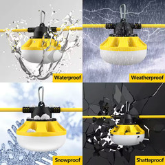 50 Ft. 120 Volt LED Construction String Lights, Linkable, 5000K Daylight, W/ Cli