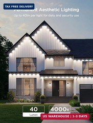 Govee 16.4ft Extension Lights Only for Permanent Outdoor Lights 2,White | Applic