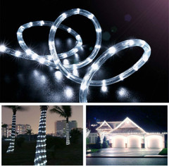 Solar Rope Lights Outdoor Tube Fairy String Lights Waterproof Garden Patio Decor