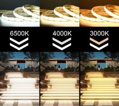 Super Bright Double Line Dimmable COB Strip 600LED/m 24W/m 24V For Room Decor