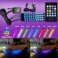 USB RGB Led light strip fit Cars Inside car Lighting interior Glow music control