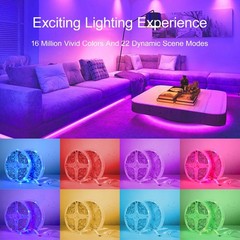 Hbowmdjia Led Lights For Bedroom 200 Ft 2 Rolls 100 Ft Remote And Application