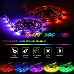 16.4FT RGB Led Strip Lights Waterproof Flexible with 44 Keys Remote 12V US Power