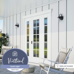 Prominence Home Ruttland Matte Black Industrial Wet Rated Outdoor Wall Sconce