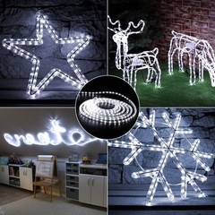 Brizled 18ft 216 LED Rope Lights, 120V ETL Listed Plugin Cool White