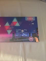 LED Triangle Touch Jumbo Wall Lights 5 Pack 16 RGB Light Colors W/ Remote