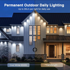 Permanent Outdoor Lights, 100Ft RGB Color Chasing String Lights with 16 Million