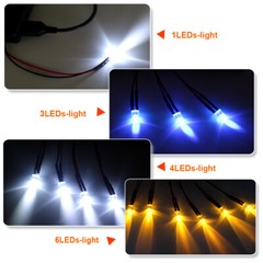 DC12V 3mm 5mm Pre-wired Round LED light-emitting diode with Female connector DIY