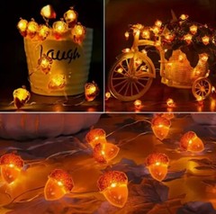 6.5 Feet Acorn String Novelty Fairy Lights Autumn Garland New