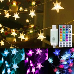 40Ft 120LED Color Changing Star String Lights with Remote for Bedroom Kids Room