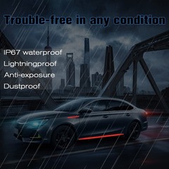 Red LED Strip Lights for Car BaishenglinMotor 12-Pack DC12V Waterproof