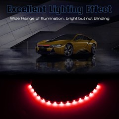 Red LED Strip Lights for Car BaishenglinMotor 12-Pack DC12V Waterproof