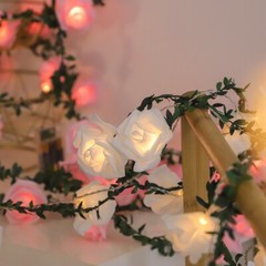 10/20/40/80 LED Rose Flower Fairy String Lights Battery Powered Garland Decor