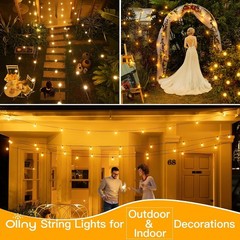 25FT Outdoor String Lights, Waterproof Connectable Shatterproof Outside Light…