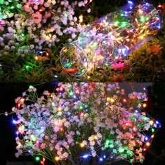 Outdoor 39ft 100 LED Solar Powered String Lights, Waterproof Copper Wire Light