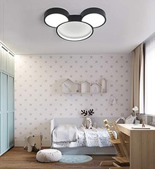 Xindar Modern Led Ceiling Light Acrylic Cartoon Mickey Mouse Flush Mount Light