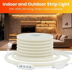 110V COB Neon LED Strip Lights Dimmer Flexible Light Indoor Outdoor Waterproof