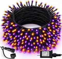 300 LED Halloween String Lights – 100FT Waterproof Purple & Orange Party Decor