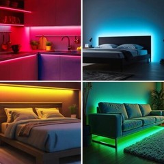 5V 12V 24V COB LED Strip Light Flexible Tape Lights DIY Indoor Cabinet Kitchen