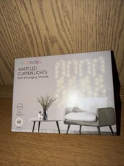 Three – 3 – Colorways White LED Curtain Curtain Lights Battery Powered 4.6″ – X3