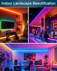 65.6ft RGB Neon Rope Light Commercial Grade 110V 120V Plug