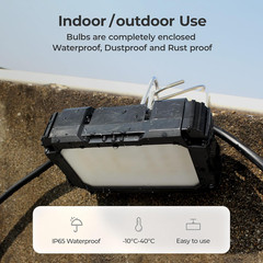 Bright Waterproof LED String Lights for Outdoor Jobsite & Garage Use