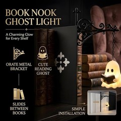 Mini Hanging Bookshelf Lantern Warm LED, Library Book Light for Book Lovers