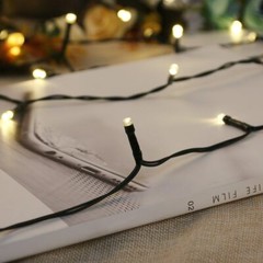 17Ft Christmas String Light 50 Waterproof LED Lights w/ Timer For Wreath Garland