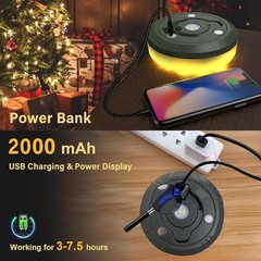 2Pack 4IN1 Portable Camping String USB Lights Rechargeable waterproof Tent Lamps